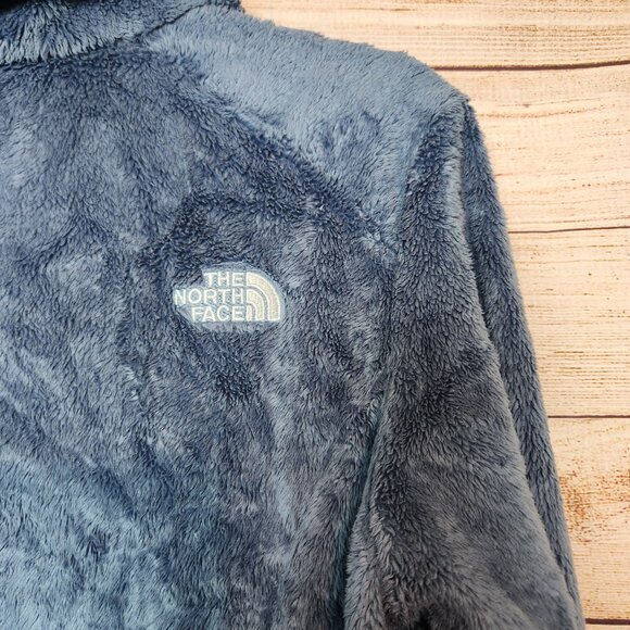 The North Face Blue Gray Osito Fuzzy Fleece Jacket Women's Size S/P Full Zip - Picture 15 of 16